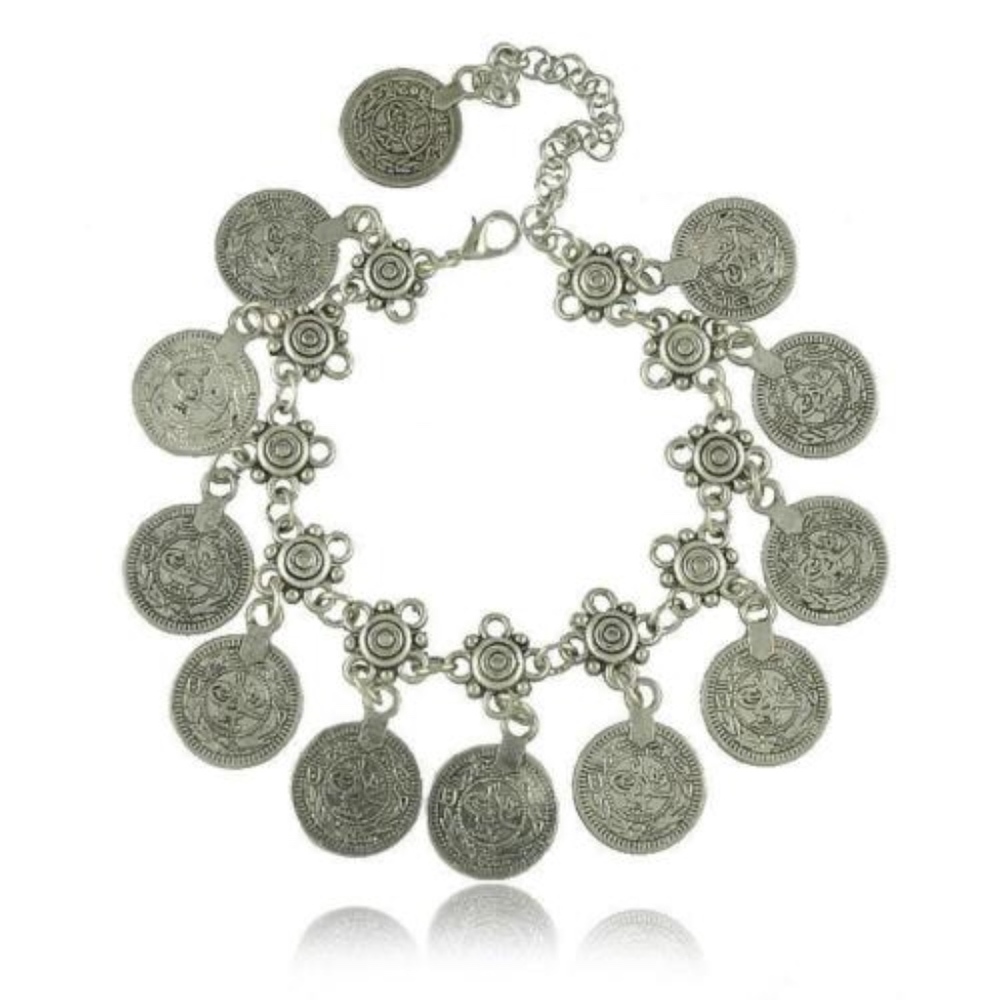 Coin Ankle Bracelet Boho Style